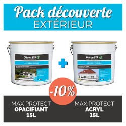 Pack découverte- intérieur - Impression opacifiante + peinture acrylique 15L